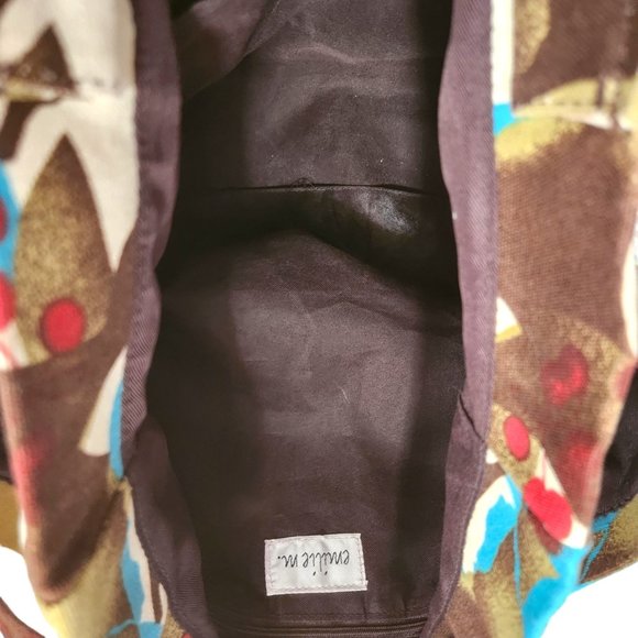 Emilie M. Large Multicolor Floral Tote Handbag Fully-Lined 18" x 13" x 5" - Picture 10 of 12